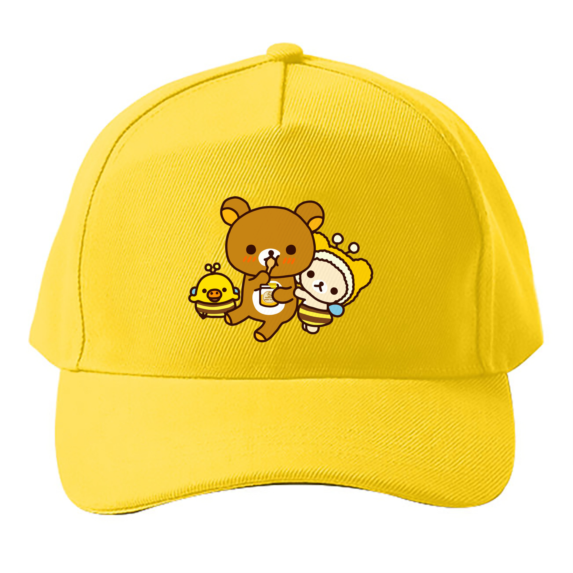 （画像用） リラックマ リラックマ キイロイトリ Rilakkuma Korilakkuma Kiiroitori ベースボールキャップ 綿100％ 男女兼用 帽子 スポーツ